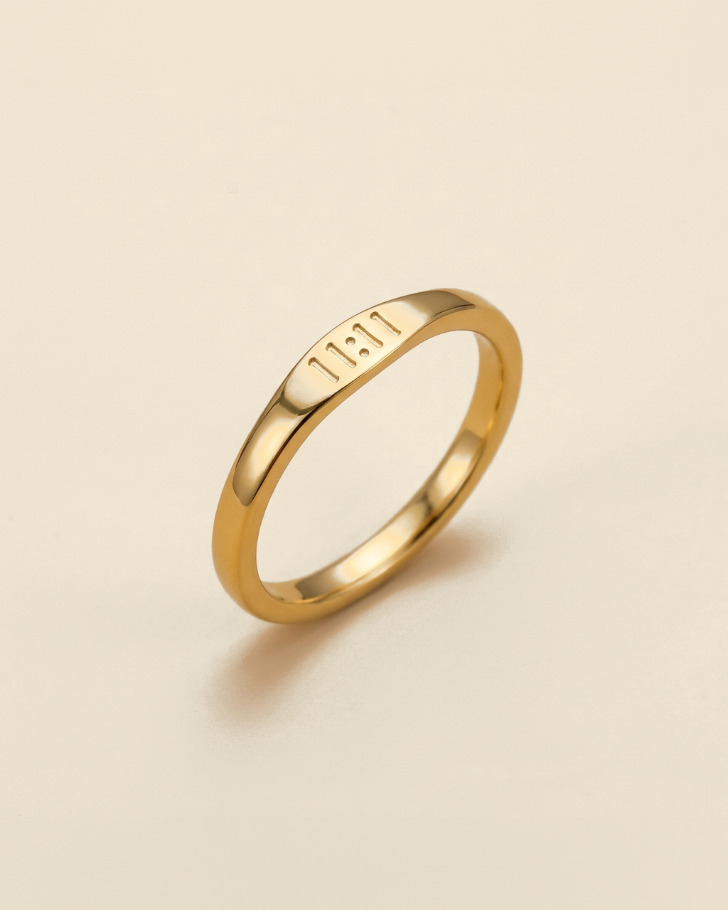 Angel Number Ring 11:11 - gold color