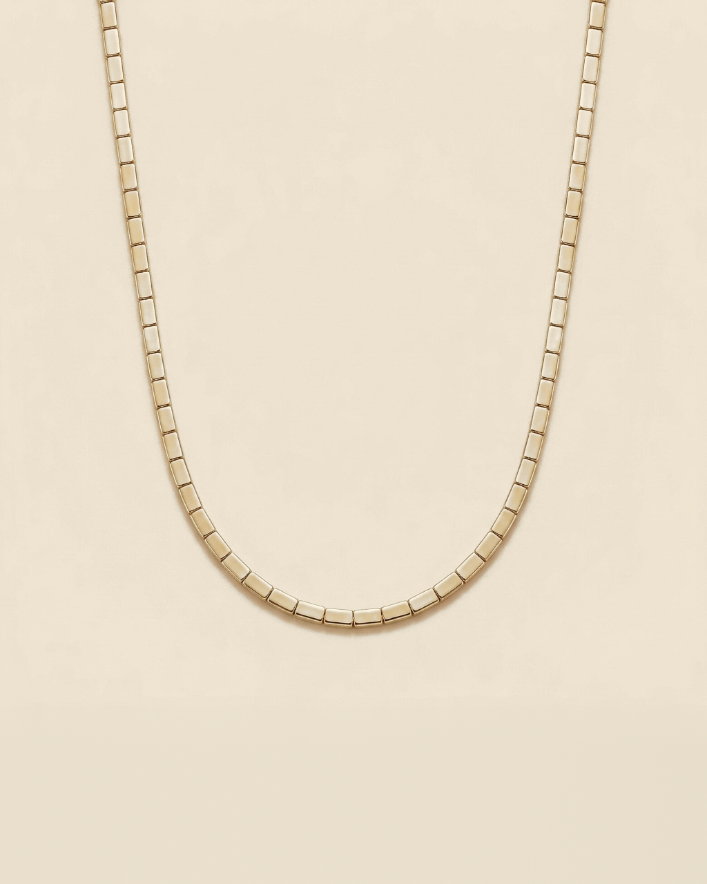 Beaded Tennis Chain Choker - Gold