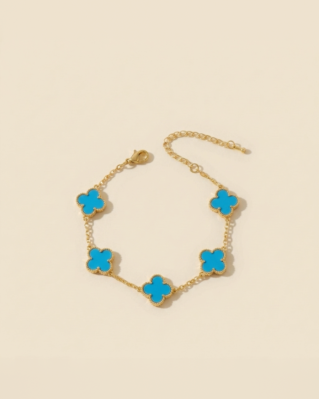 Four-Leaf Clover Bracelet - gold color