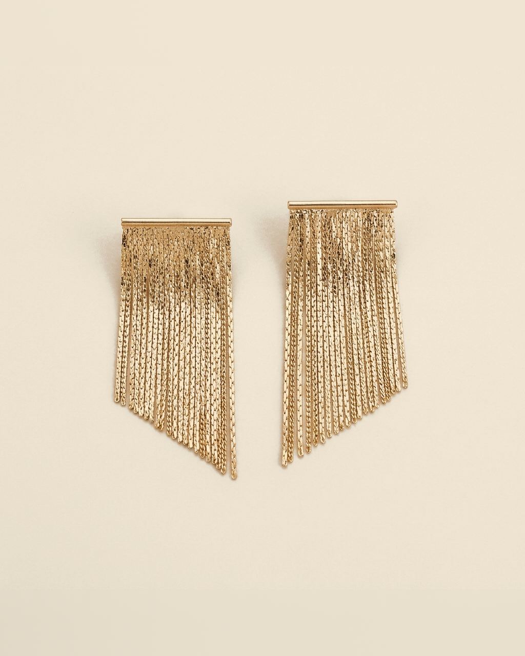 Fringe Tassel Earrings - gold color