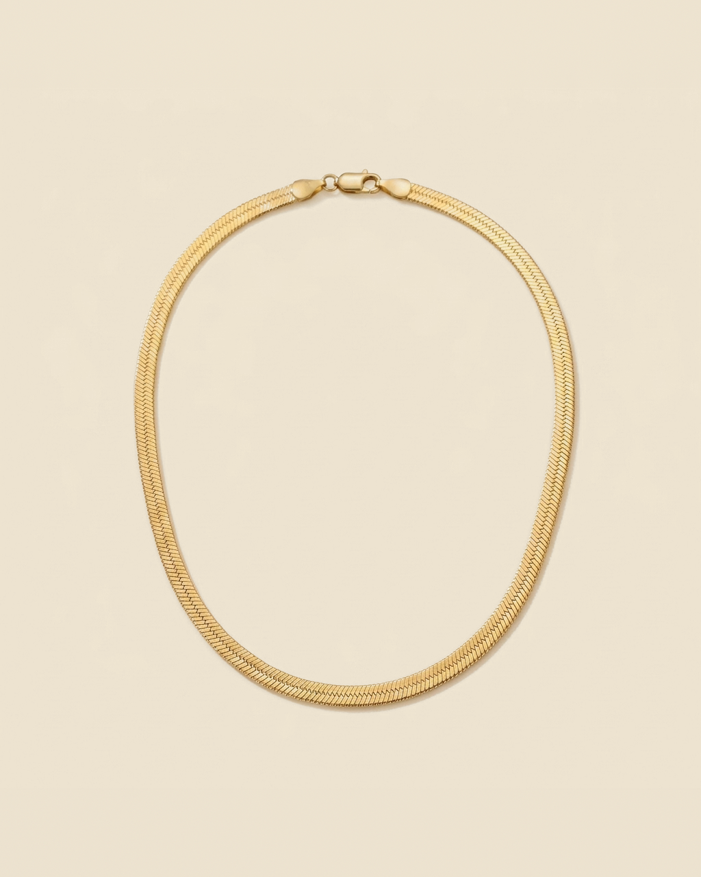 Flat Herringbone Chain Necklace