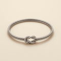 Knotted Snake Chain Bracelet - silver color