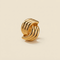 Textured Knot Studs - twisted knot design