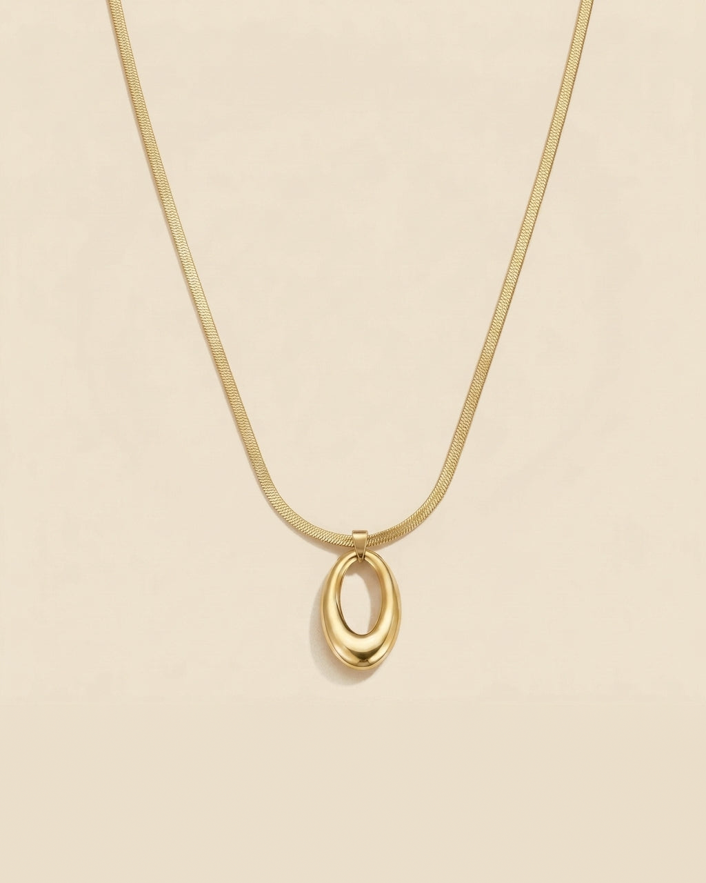 Sculptural O-Ring Pendant Necklace