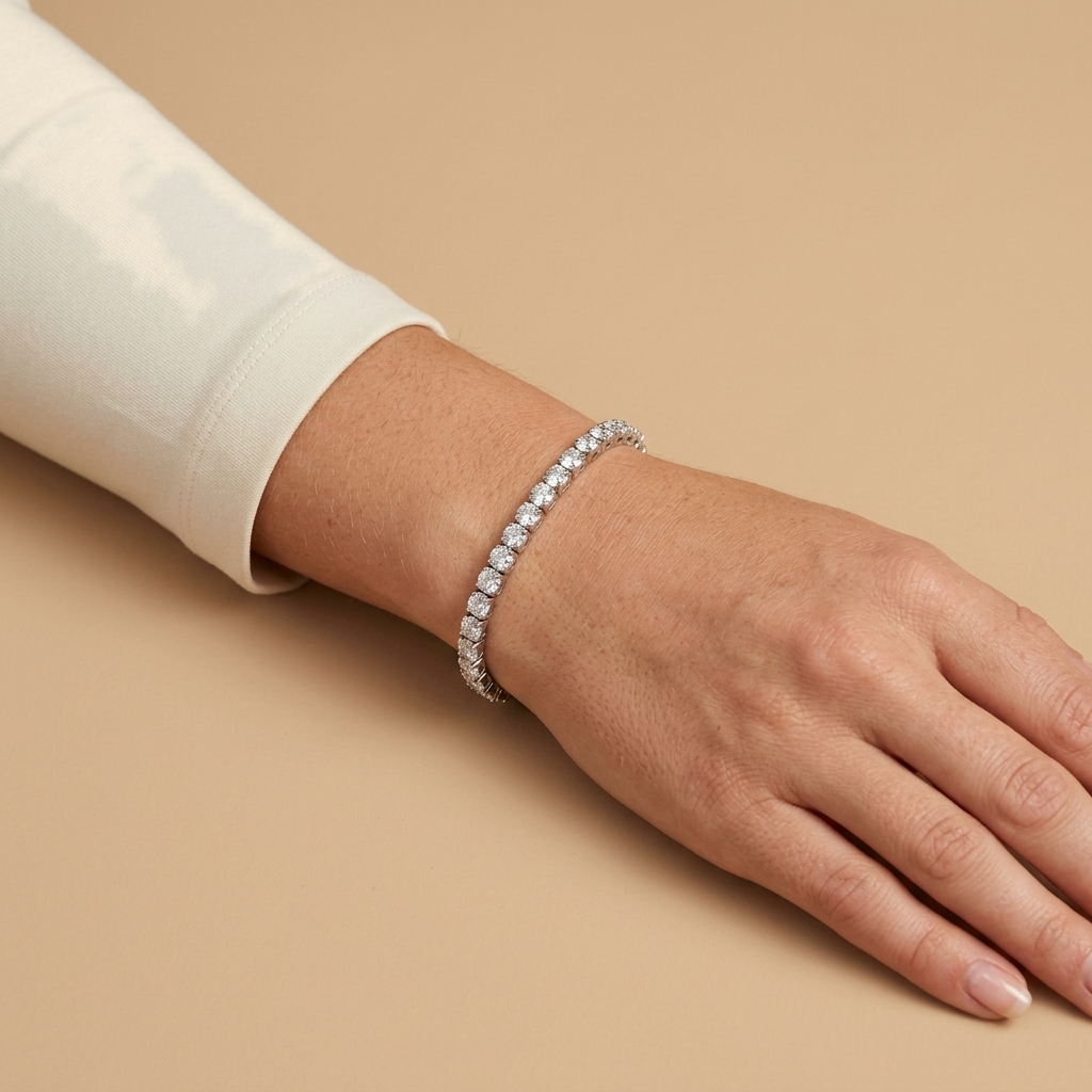 Pave Tennis Bracelet, worn