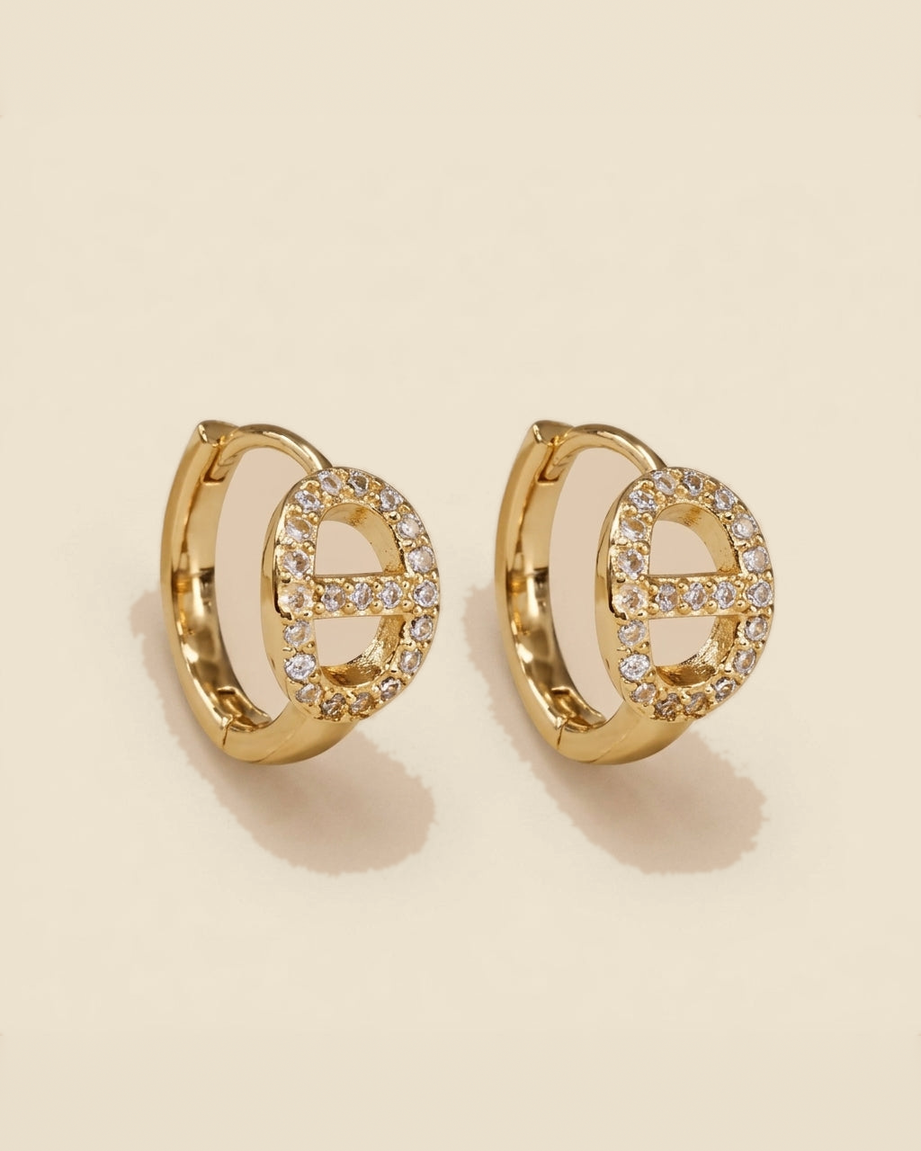 Rhinestone Ear Cuff - gold color