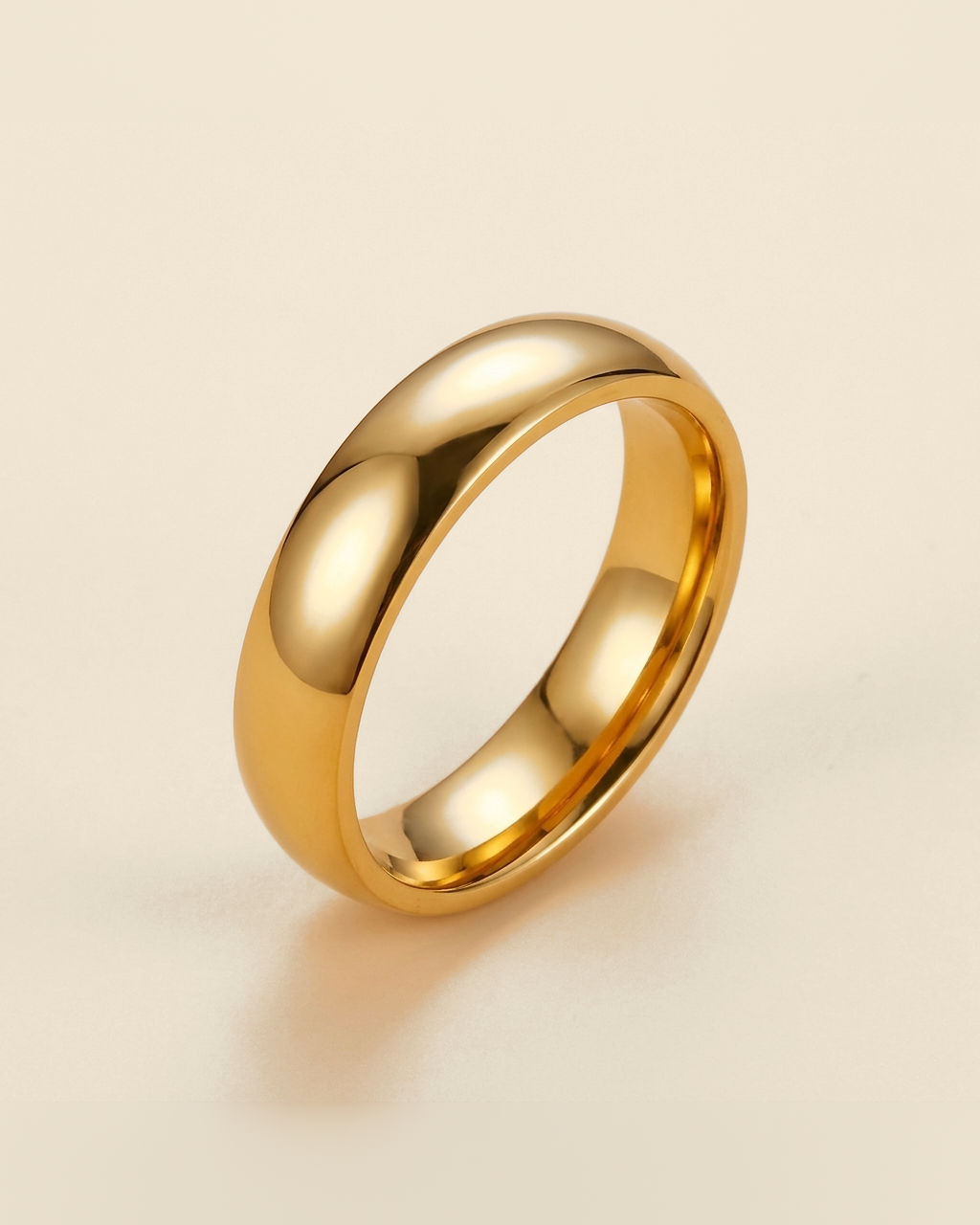 Smooth Band Ring - gold color