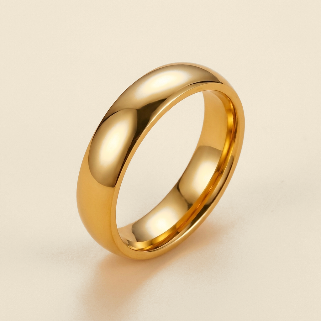 Smooth Band Ring - gold color
