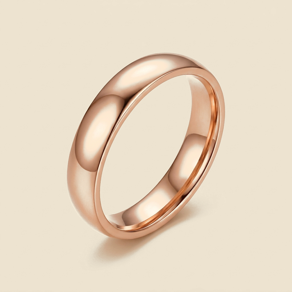 Smooth Band Ring - rose gold color