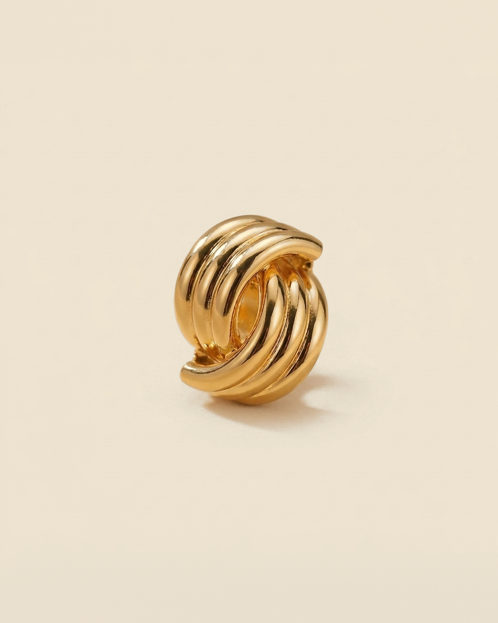Textured Knot Studs - twisted knot design