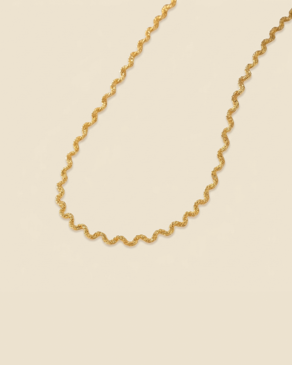 Wave Texture Chain Necklace