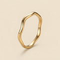 Wave Stacking Ring - gold color