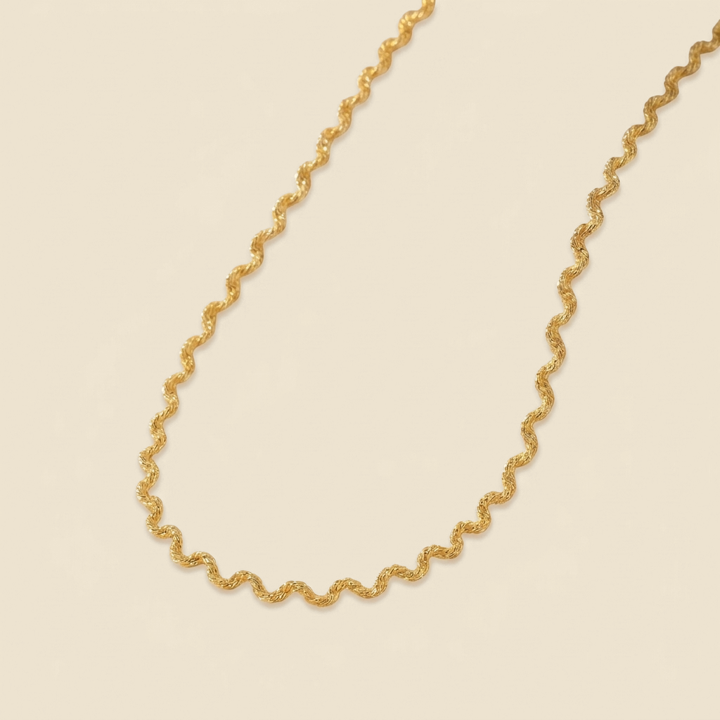 Wave Texture Chain Necklace