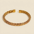Woven Cuff Bracelet - chevron braid weave design
